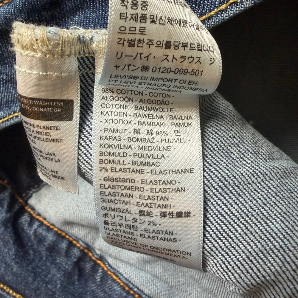 Levis Trucker Jacket Mens XL Blue Standard Fit Denim Button Front Coat New - Picture 9 of 11